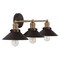 Jonathan Y July 26.5" 3-Light Industrial Farmhouse Metal Vanity Light, Oil Rubbed Bronze/Brass Gold JYL7428C - alternate 3
