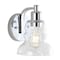 Jonathan Y Manhattan Vintage 6.5" 1-Light Metal/Glass Industrial Rustic LED Vanity, Chrome JYL3544B - alternate 3