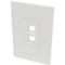 Tripp Lite Single-Gang 2-Port Wallplate Keystone Cat5/6 USB/HDMI/DP/RCA TAA N080-102 - alternate 1