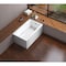 Kingston Brass 54" Acrylic Rectangular 2-Wall Corner Alcove Tub, Right Hand Drain, Glossy White VTAP5430R22TS - alternate 2