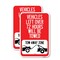Signmission Vehicles Left Over 72 Hours Will Be Towed Tow-Away Zone, 18'' X 24'', Heavy Gauge Aluminum, 2PK A-1824-2PACK-22739 - alternate 1
