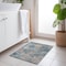 Homeroots 2' X 3' Teal and Taupe Abstract Washable Non Skid Indoor Outdoor Area Rug 564287 - alternate 3