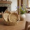 Homeroots Set of Three Natural Water Hyacinth Round Basket Trays 571501 - alternate 5