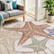 Homeroots 5' Ivory Yellow Orange And Green Round Starfish Indoor Outdoor Area Rug 546878 - alternate 3