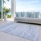 Homeroots 9' X 12' Sky Blue Striped Washable Indoor Outdoor Area Rug 608128 - alternate 2
