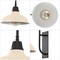Jonathan Y Stanley 12.25" 1-Light Farmhouse Industrial Iron LED Gooseneck Arm Outdoor Sconce, Matte Almond JYL7614J - alternate 2