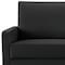 Homeroots 69" Black Velvet Sofa With Dark Brown Legs 543716 - alternate 4