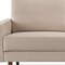 Homeroots 69" Beige Velvet Sofa With Dark Brown Legs 543717 - alternate 5