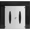 Vdomdoors Front Exterior Prehung Aluminum Double Doors Ronex1277 Black Enamel 2 Sidelights and Top Transom RONEX1277DEXD-BLK-W12+72+12xH96+16-LH-O - alternate 1
