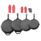 Vevor 4 Piece Cast Iron Skillet Frying Pan Set 6 8 10 12 in with Silicone Handle Black, 4PK CAS003-3 - alternate 1