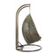 Leisuremod Beige Wicker Hanging 2 person Egg Swing Chair with Dark orange Cushions ESCBG-57DOR - alternate 3