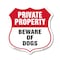 Signmission Private Property Shield Sign Beware Of D, 12 Inch X 12 Inch, Plastic Sign SHI-P-12-440 - alternate 1