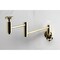 Kingston Brass Wall Mount Pot Filler Faucet with Knurled Handle, Polished Brass KS8102RKZ - alternate 4