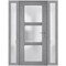 Vdomdoors Front Exterior Prehung FiberGlass Door Frosted Glass / Manux 8552 Grey Ash / 2 Sidelight Exterior W MANUX8552EXD-SS-W14+36+14 x H80-RH - alternate 2