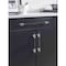 Amerock Urbanite 5-1/16 in 128 mm Center-to-Center Polished Chrome/Brushed Matte Black Cabinet Pull BP77812826BMB - alternate 2