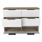Homeroots 42" White and Natural Six Drawer Double Dresser 544053 - alternate 1
