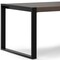 Homeroots 66" Gray and Black Solid Wood and Iron Frame Base Dining Table 640711 - alternate 2