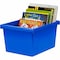 Storex Storage Bin, Plastic, Assorted, 7.9 in H, 11.3 in W, 13.6 in L STX61514U06C - alternate 4
