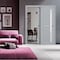 Sartodoors Sliding Closet Bypass Doors with Frosted Glass Grey 84x80 (2* 42x80) Solid Core Modern Interior VEREGIO7288DBD-GRE-84 - alternate 1