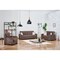 Homeroots 87" Brown Microfiber Convertible Futon Sleeper Sofa And Toss Pillows With Storage 607100 - alternate 5