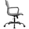 Leisuremod Harris Faux Leather Office Chair - Mid-Back Ergonomic Swivel Desk Chair, Iron Base HOBL19GRL - alternate 2