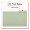 Pendaflex HD Pressboard Fastener Folders, 2/5-Cut Tab: Right, Expands 2", 2 Fasteners, Legal, Gray/Green, 25PK 1006938 - alternate 3