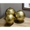 Homeroots Set of Three Gold Metal Decorative Lidded Canisters, 3PK 574102 - alternate 2
