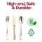 Smarty Had A Party Gold Classic Cutlery Plastic Silverware Set - Forks, Knives Spoons (120 Guests), 360PK 7953G-BLK-CASE - alternate 4
