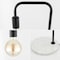 Jonathan Y Vega 60" Minimalist Edison Metal/Marble LED Floor Lamp, Black JYL1095B - alternate 4