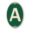 Signmission Letter A, 12 Inch X 18 Inch Architectural Oval, Heavy Gauge Aluminum A-OV-G-1218-22964 - alternate 1
