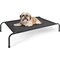 Simple Deluxe FluffyDream Cooling Elevated Dog Cot Bed, Outdoor Raised Lightweight Dog Cot, No-Slip Feet Pet Hamm PTBEDXELEVATED42X25BLK - alternate 1