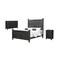 Homeroots Three Piece Black Solid Wood Bedroom Set 636273 - alternate 1