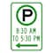 Sign Solutions Usa Parking Sign, 12 in W, Aluminum Sign, White DUS10DWT1218R7-23L - alternate 1
