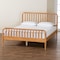 Baxton Studio Lucera Mid-Century Oak Brown Queen Size Bobbin Bed 257-14017-ZORO - alternate 3