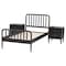 Baxton Studio Lucera Mid-Century Black Full Size 3-Piece Bobbin Bedroom Set 257-14014-14122-14122-ZORO - alternate 3
