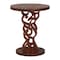 Bali & Pari Donna Nightstand with Pedestal Base - Mahogany Wood Bedside Side Table with Round Tabletop 270-14689-ZORO - alternate 1