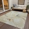 Homeroots 3' X 5' Ivory Gray And Gold Abstract Washable Indoor Outdoor Area Rug 597776 - alternate 3