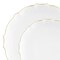 Smarty Had A Party Clear with Gold Rim Round Lotus Plastic Dinnerware Value Set, 240PK 8840VP-CASE - alternate 2
