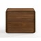 Homeroots Modern Walnut Brown Nightstand with Two Drawers 473028 - alternate 3