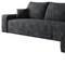 Homeroots 135" Black Corduroy Modular Compression Foam Sofa With Toss Pillows 712968 - alternate 3