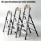 Wrightmaster 4.2 ft. Steel Step Ladder, 8 ft. Reach w/Tool Rack and Silent Rotating Shaft 300 lb. Capacity ZoroGJTL4H - alternate 2