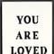 Homeroots 16" X 12" Black And White You Are Loved Framed Wall Decor 634363 - alternate 2