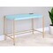 Homeroots 42" Baby Blue and Gold Writing Desk 491507 - alternate 2
