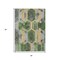 Homeroots 3' X 5' Green Gold And Silver Geometric Washable Indoor Outdoor Area Rug 618745 - alternate 5
