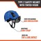 Malta Dynamics Safety Helmet w/Tinted Visor, Acrylonitrile Butadiene Styrene (ABS), Ratchet, Blue HTBL2002 - alternate 2
