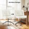 Simple Deluxe YSSOA Criss Cross Legged Chair with Wheels, Armless PU Leather Office Desk Chair Wide Seat, Swivel 3A88FNCHAR7295BGE - alternate 3