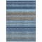 Homeroots 8' X 10' Navy Blue Sky Blue And Taupe Striped Washable Indoor Outdoor Area Rug 614818 - alternate 5