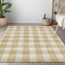 Homeroots 9' X 12' Gold And Beige Plaid Washable Indoor Outdoor Area Rug 595395 - alternate 4