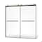 Fab Glass And Mirror Frameless Double Sliding Shower Door Portofino Series Adjustable 56-60in Width x 74in Height SHPR60X74BN - alternate 1