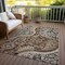Homeroots 9' X 12' Brown Beige And Tan Floral Medallion Washable Indoor Outdoor Area Rug 603177 - alternate 2